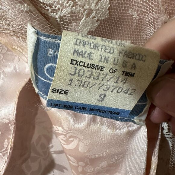 Vintage Gunne Sax By Jessica San Francisco Pink Lace Floral Size 9 - Picture 13 of 14